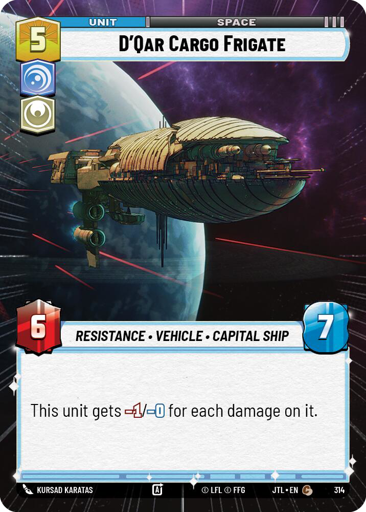 D'Qar Cargo Frigate, Jump to Lightspeed Card Art