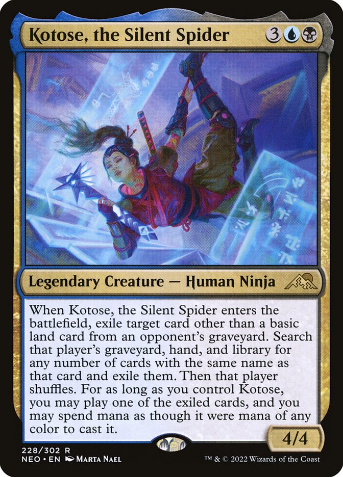 Kotose, the Silent Spider, Kamigawa: neon dynasty Card Art