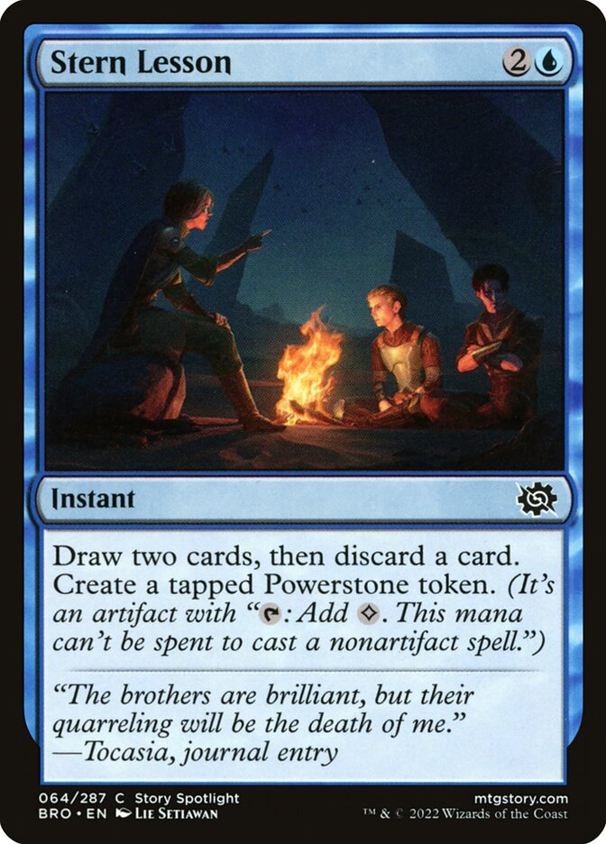 Stern Lesson, The Brothers' War Card Art