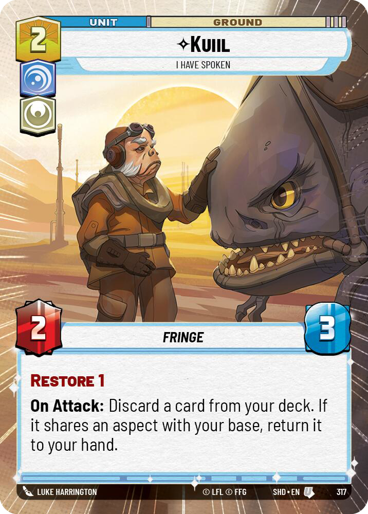 Kuiil, I Have Spoken, Shadows of the Galaxy Card Art