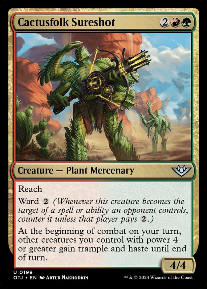 Cactusfolk Sureshot, Outlaws Of Thunder Junction Card Art