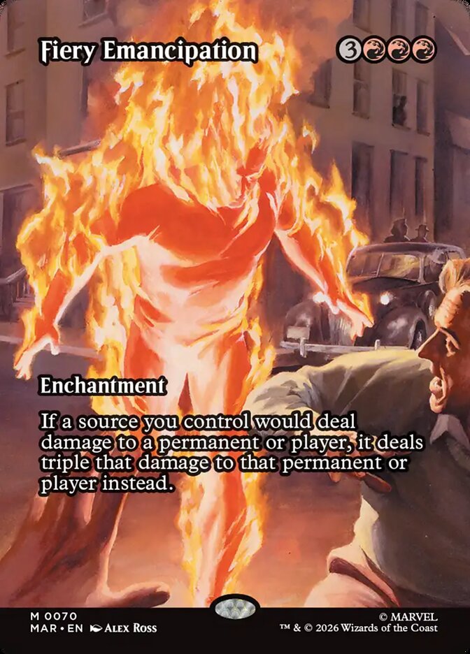 Fiery Emancipation, Marvel Universe Card Art