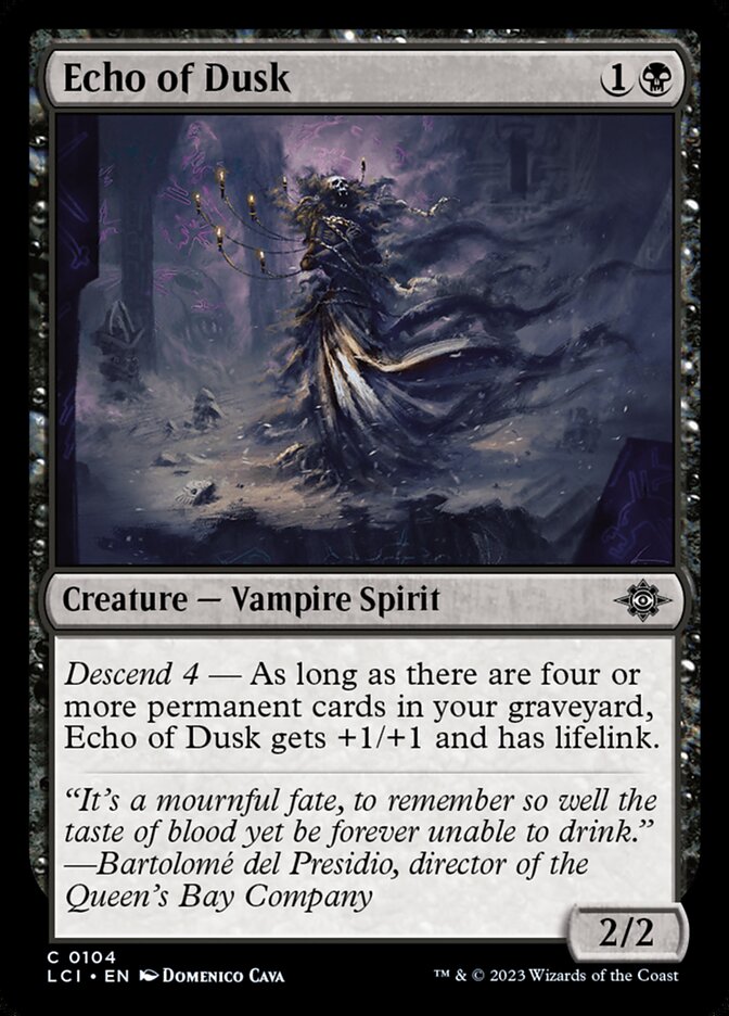 Echo of Dusk, The lost caverns of ixalan Card Art