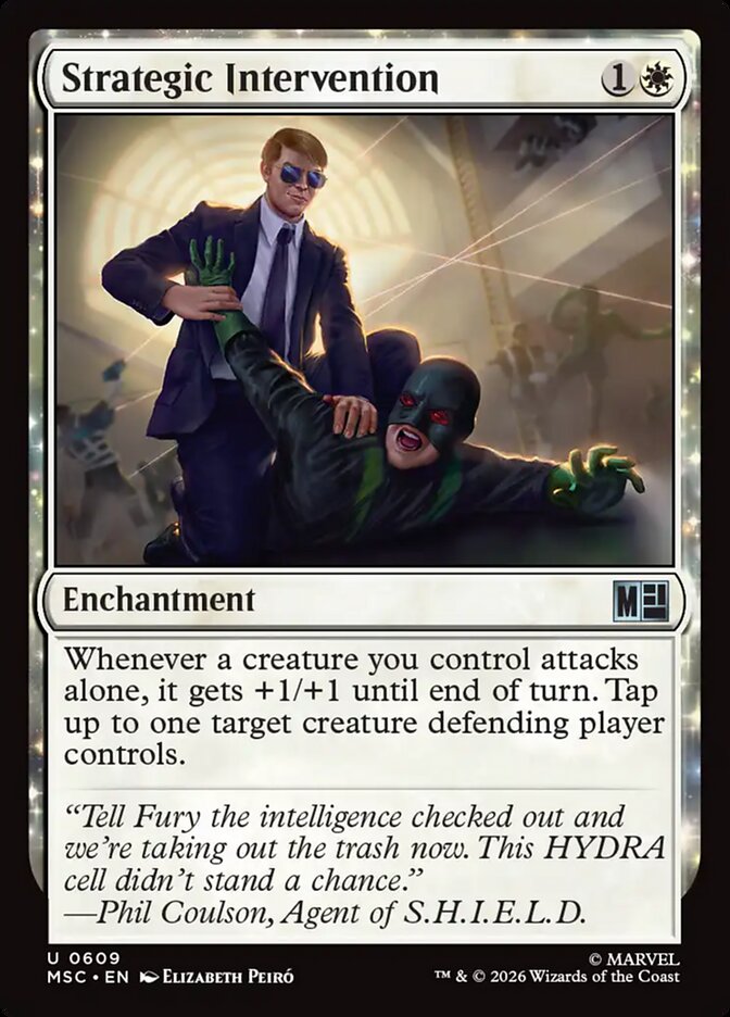 Strategic Intervention, Marvel Super Heroes Commander Card Art