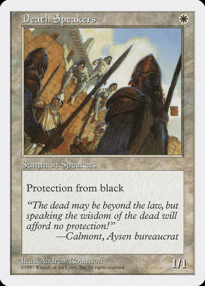 Death Speakers, Fifth edition Card Art