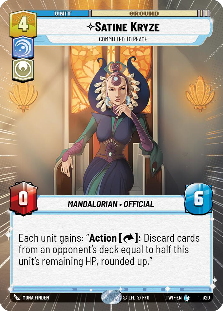 Satine Kryze, Committed to Peace, Twilight of the Republic Card Art
