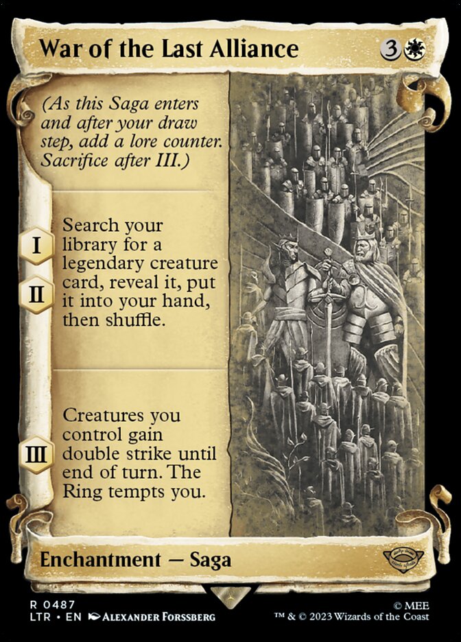 War of the Last Alliance, The Lord Of The Rings: Tales Of Middle-Earth Card Art