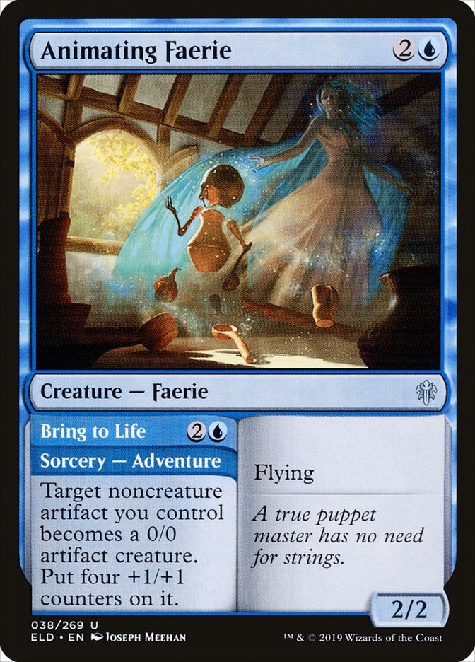 Animating Faerie // Bring to Life, Throne of eldraine Card Art