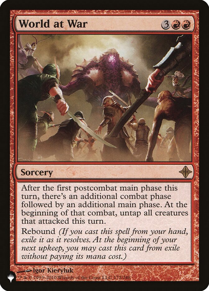 World at War, The List Card Art