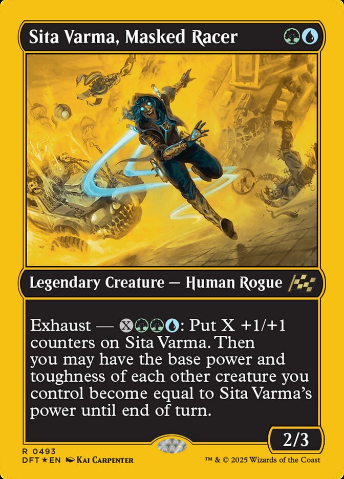 Sita Varma, Masked Racer, Aetherdrift Card Art