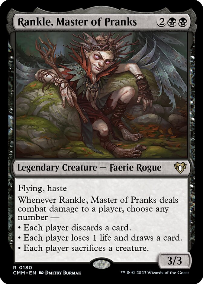 Rankle, Master of Pranks, Commander Masters Card Art