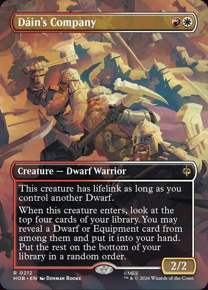 Dáin's Company, The Hobbit Card Art