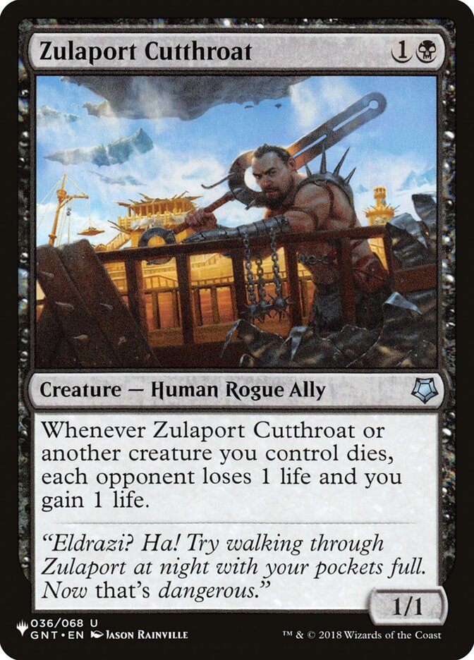 Zulaport Cutthroat, The List Card Art