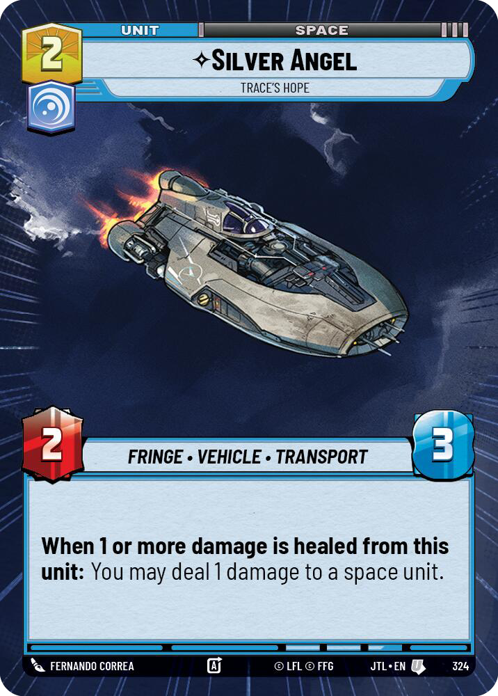 Silver Angel, Trace's Hope, Jump to Lightspeed Card Art