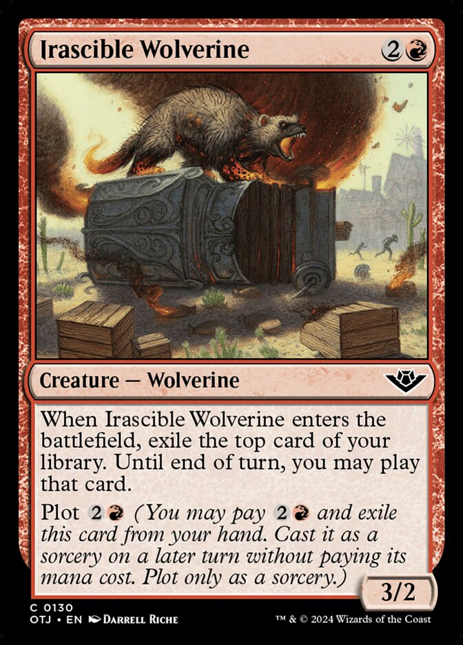 Irascible Wolverine, Outlaws of thunder junction Card Art