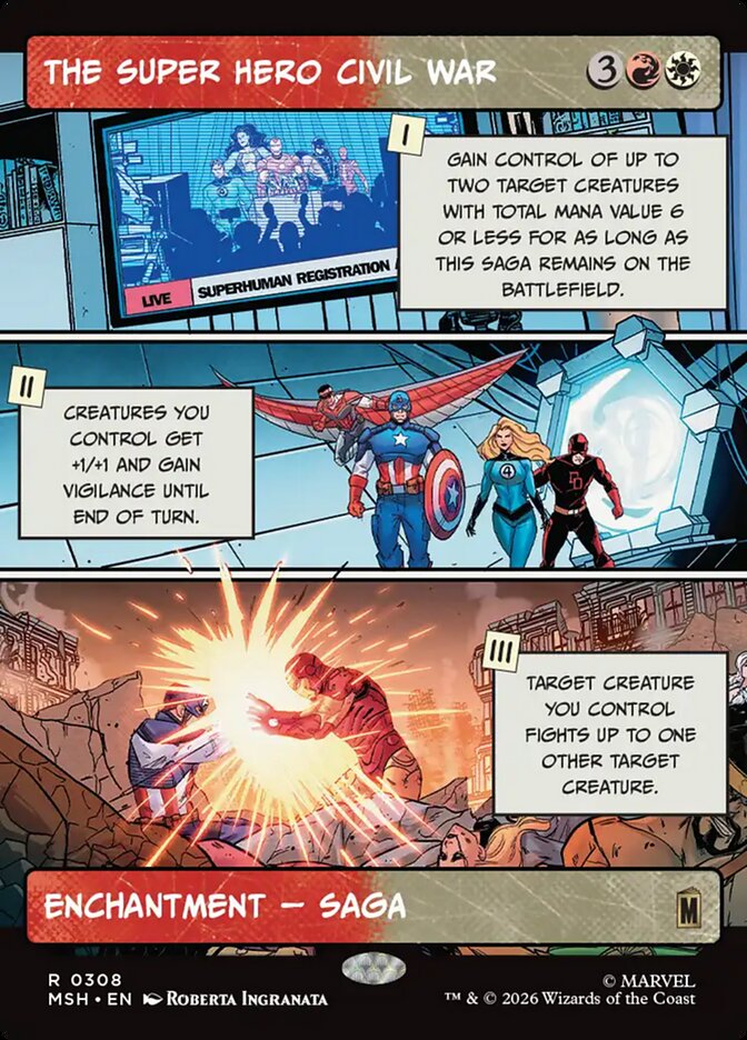 The Super Hero Civil War, Marvel Super Heroes Card Art