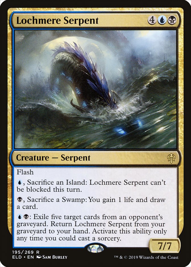 Lochmere Serpent, Throne of eldraine Card Art