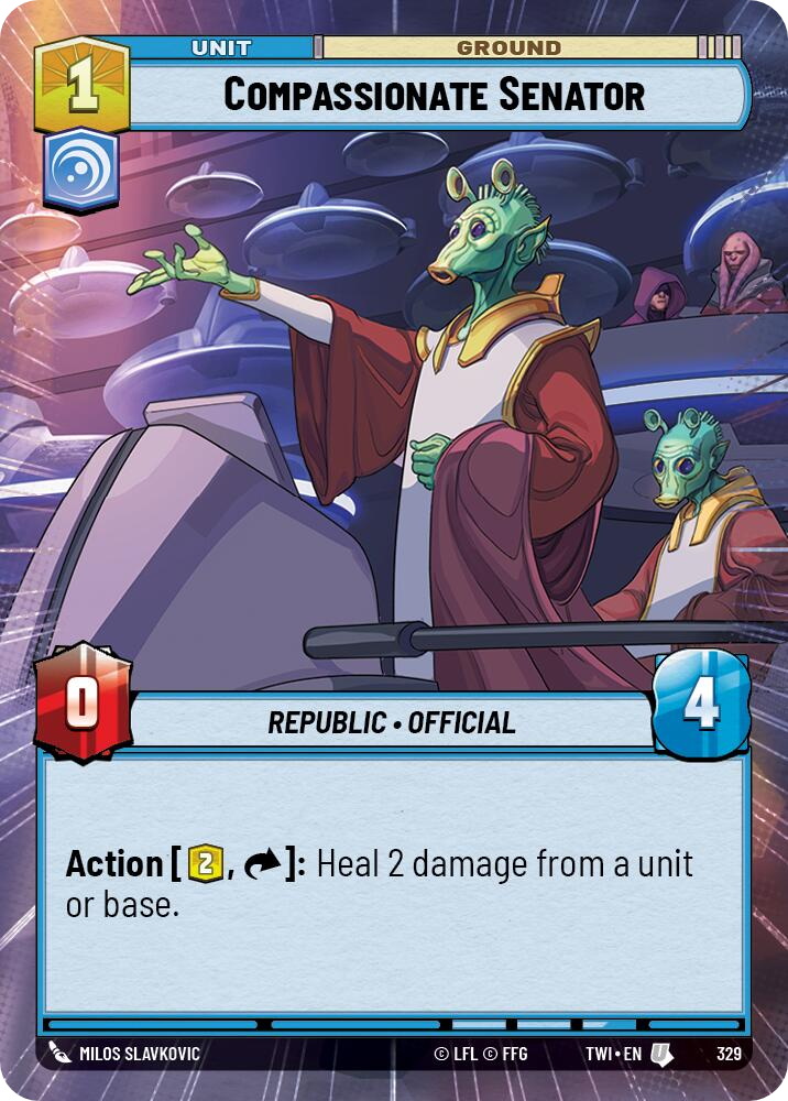 Compassionate Senator, Twilight of the Republic Card Art