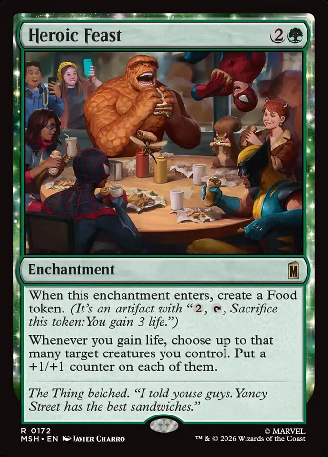 Heroic Feast, Marvel Super Heroes Card Art