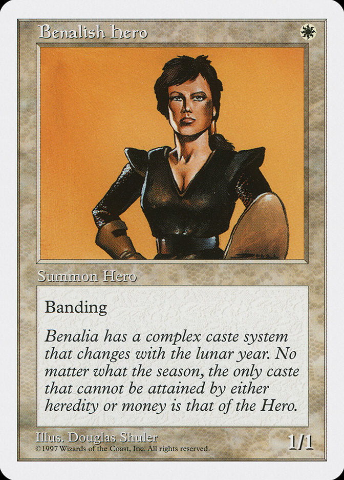Benalish Hero, Fifth edition Card Art