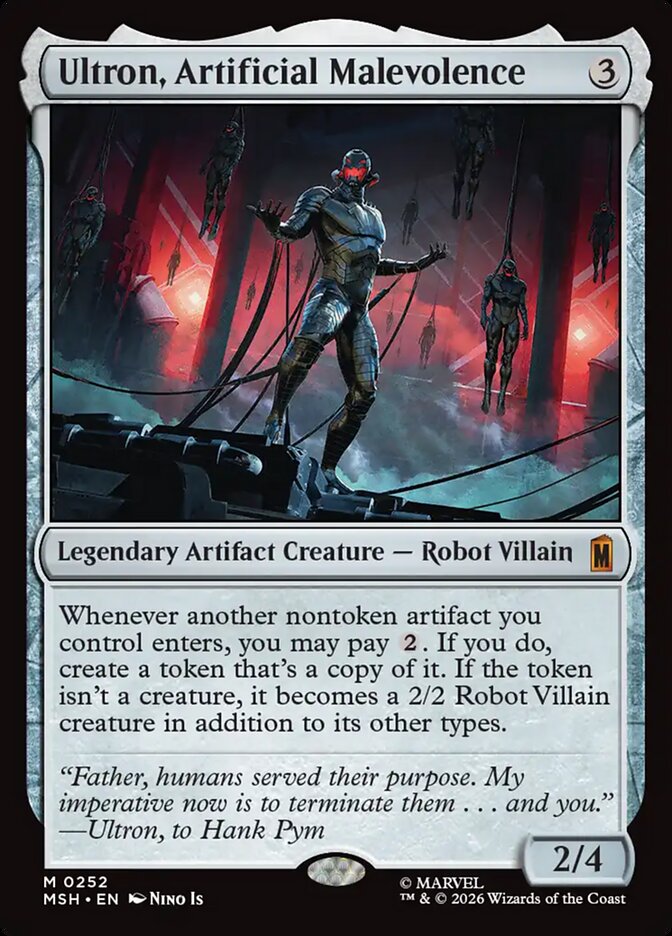 Ultron, Artificial Malevolence, Marvel Super Heroes Card Art