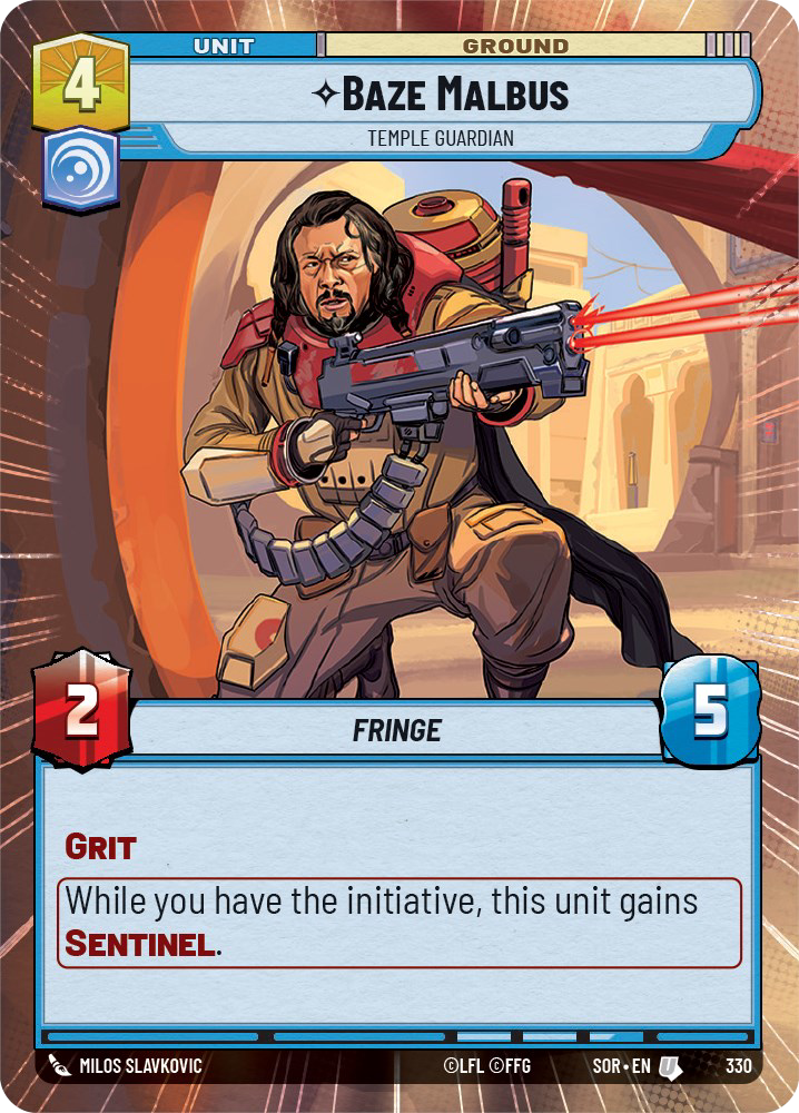 Baze Malbus, Temple Guardian, Spark of Rebellion Card Art