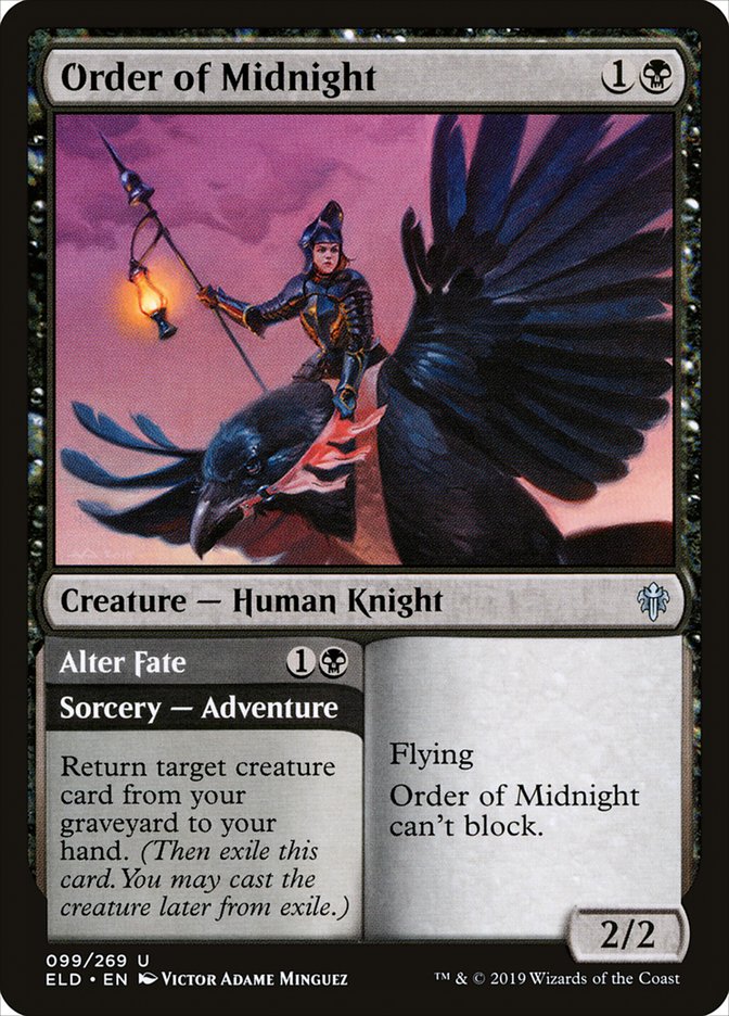 Order of Midnight // Alter Fate, Throne of eldraine Card Art