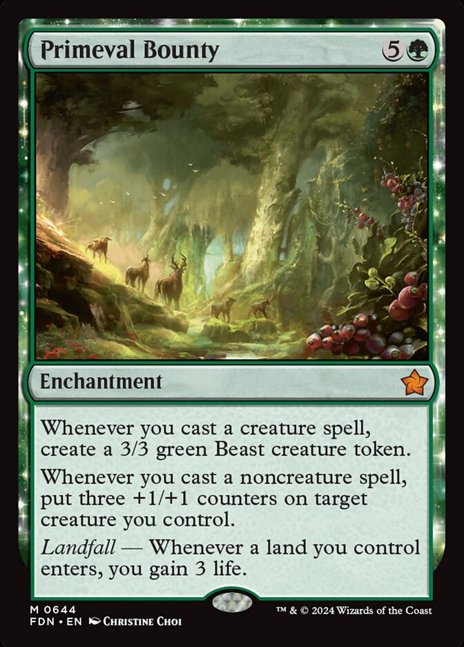 Primeval Bounty, Foundations Card Art