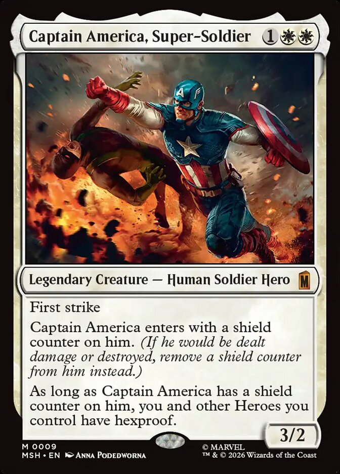 Captain America, Super-Soldier, Marvel Super Heroes Card Art