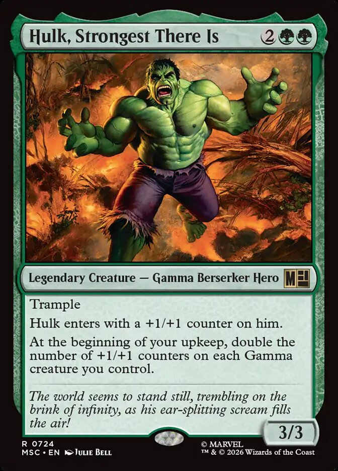 Hulk, Strongest There Is, Marvel Super Heroes Commander Card Art
