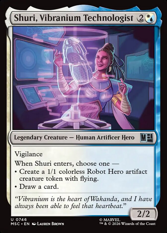 Shuri, Vibranium Technologist, Marvel Super Heroes Commander Card Art