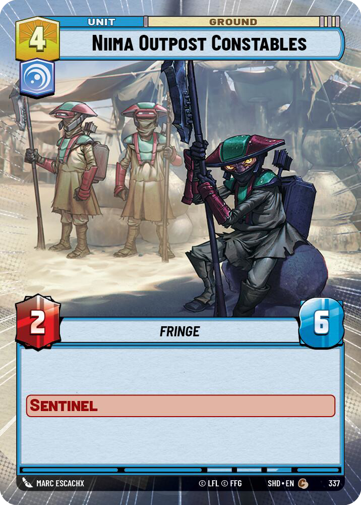 Niima Outpost Constables, Shadows of the Galaxy Card Art
