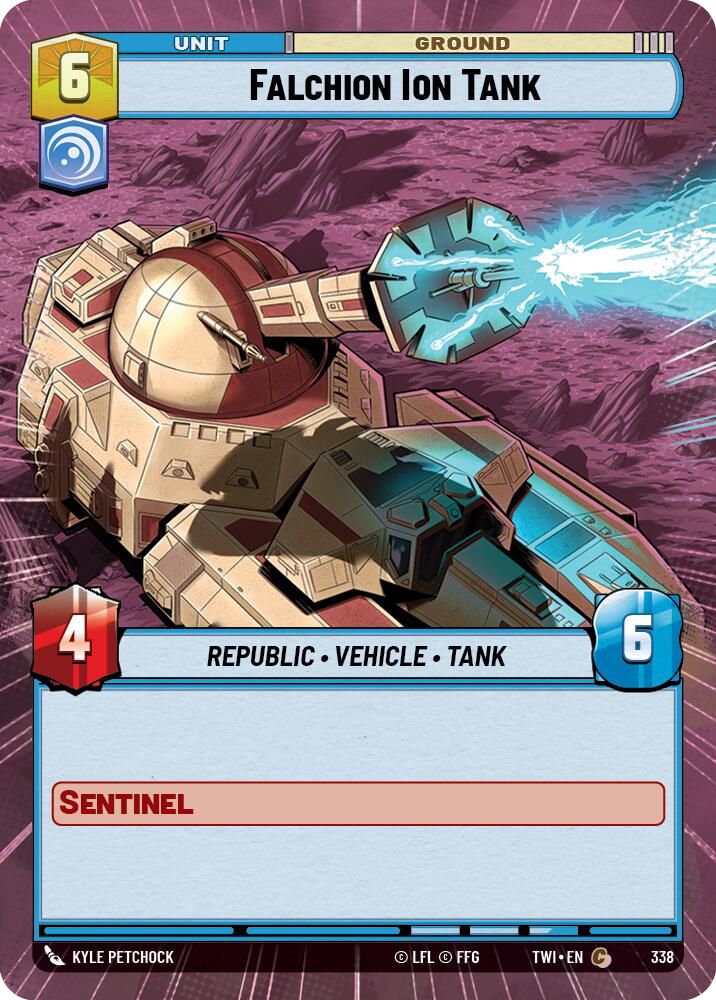 Falchion Ion Tank, Twilight of the Republic Card Art