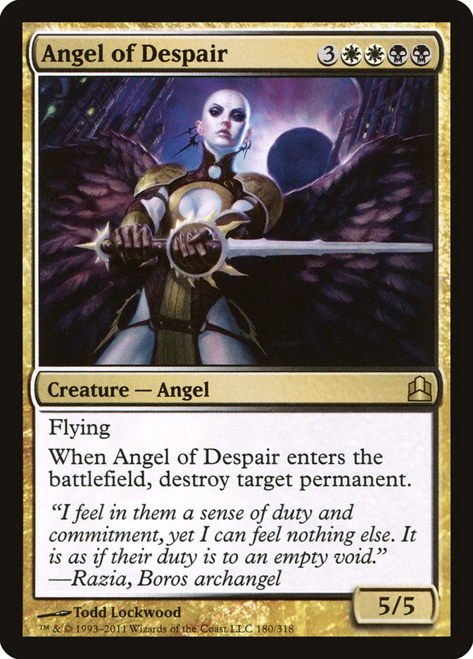 Angel of Despair, Commander 2011 Card Art