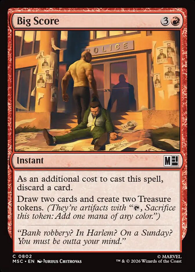 Big Score, Marvel Super Heroes Commander Card Art