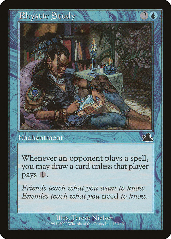 Rhystic Study, Prophecy Card Art