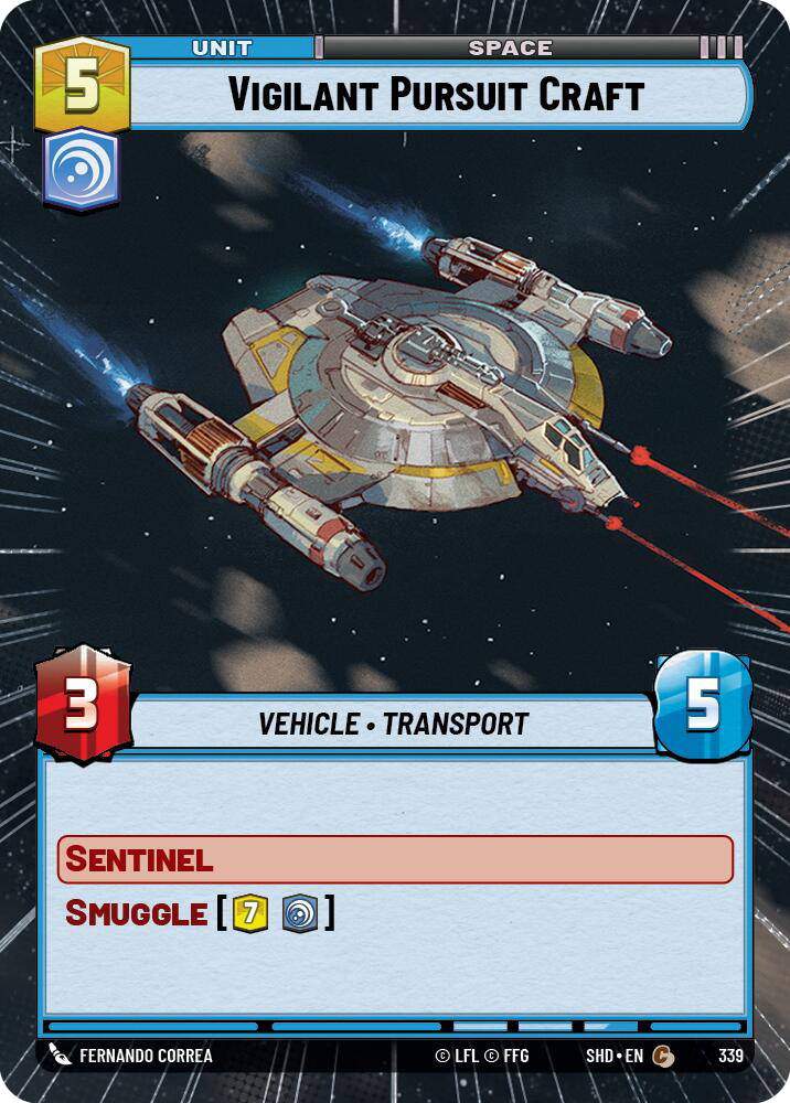 Vigilant Pursuit Craft, Shadows of the Galaxy Card Art