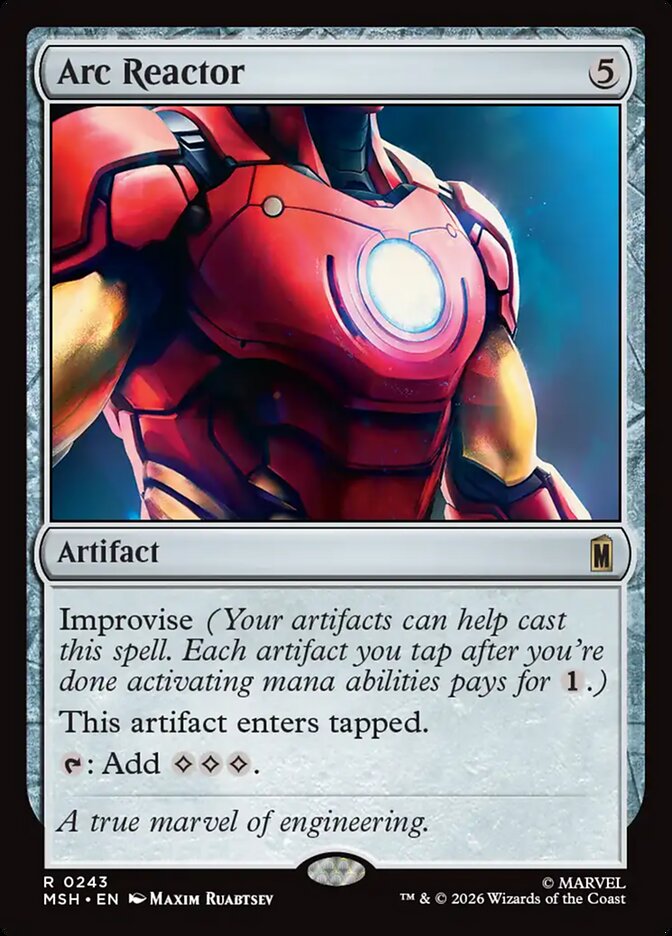 Arc Reactor, Marvel Super Heroes Card Art