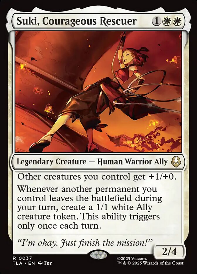 Suki, Courageous Rescuer, Avatar: The Last Airbender Card Art