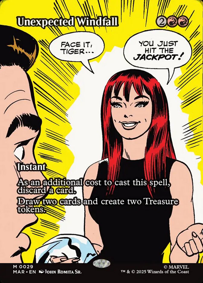 Unexpected Windfall, Marvel Universe Card Art