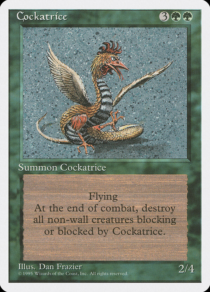 Cockatrice, Fourth Edition Card Art