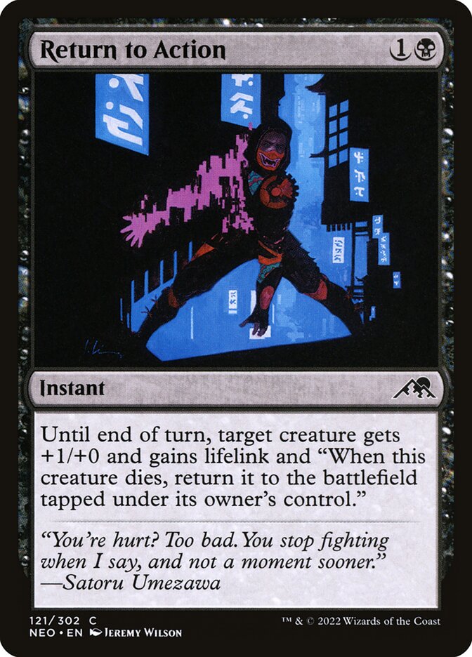 Return to Action, Kamigawa: neon dynasty Card Art