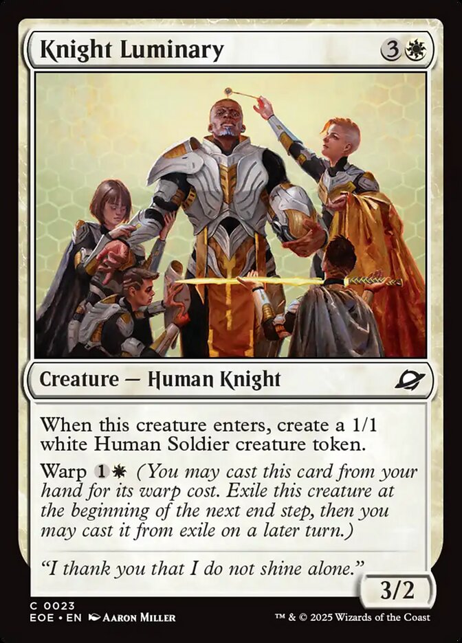 Knight Luminary, Edge Of Eternities Card Art