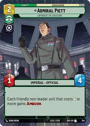 Admiral Piett, Captain of the Executor - Hyperspace