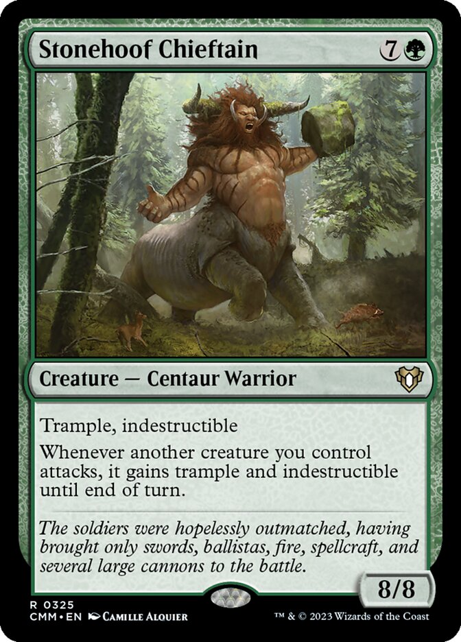 Stonehoof Chieftain, Commander Masters Card Art