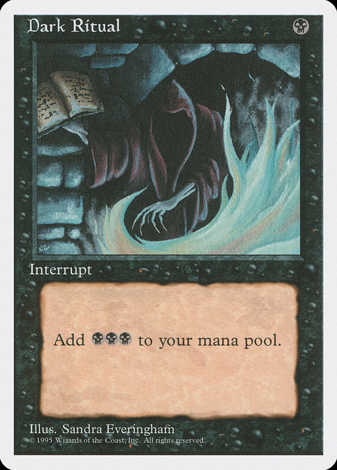 Dark Ritual, Fourth edition Card Art