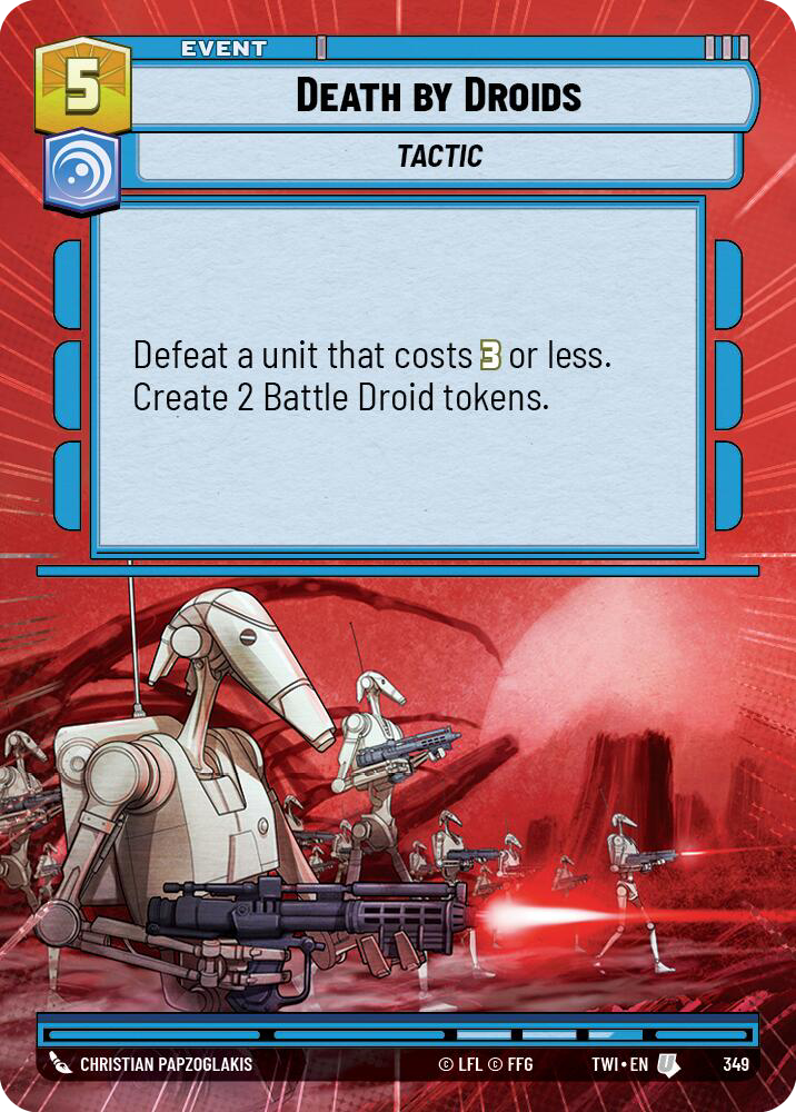 Death by Droids, Twilight of the Republic Card Art