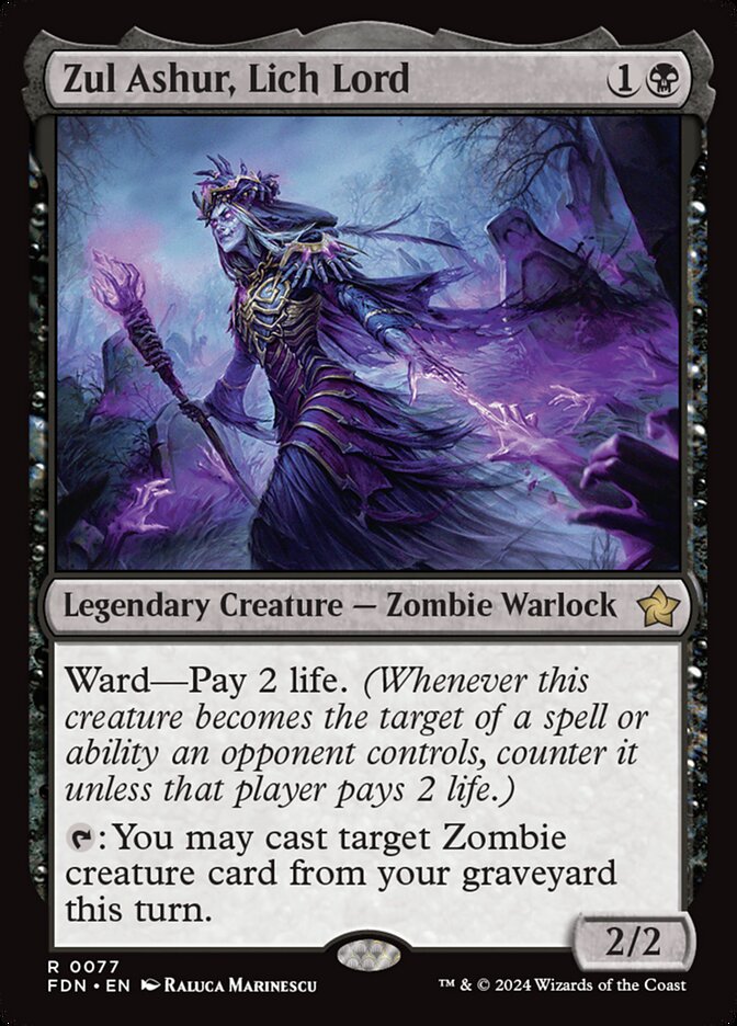 Zul Ashur, Lich Lord, Foundations Card Art