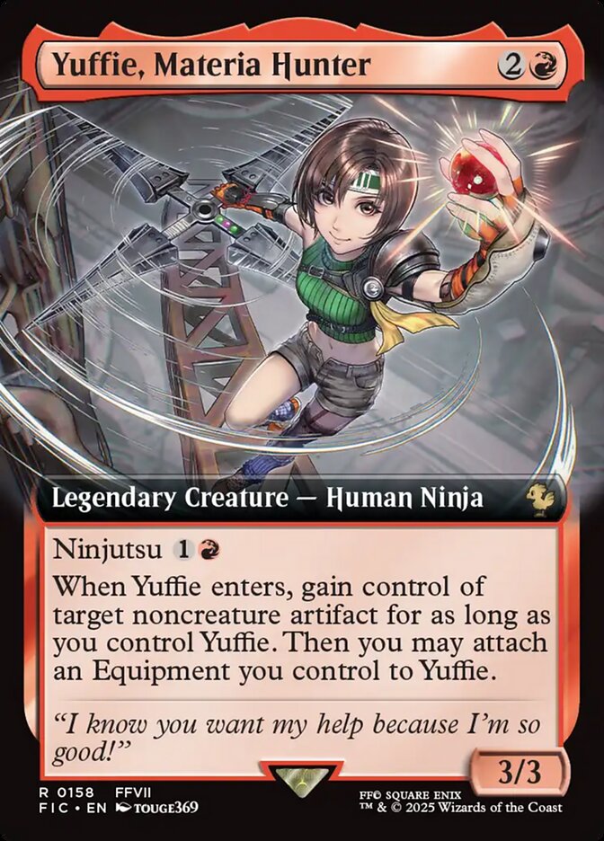 Yuffie, Materia Hunter, Final fantasy commander Card Art