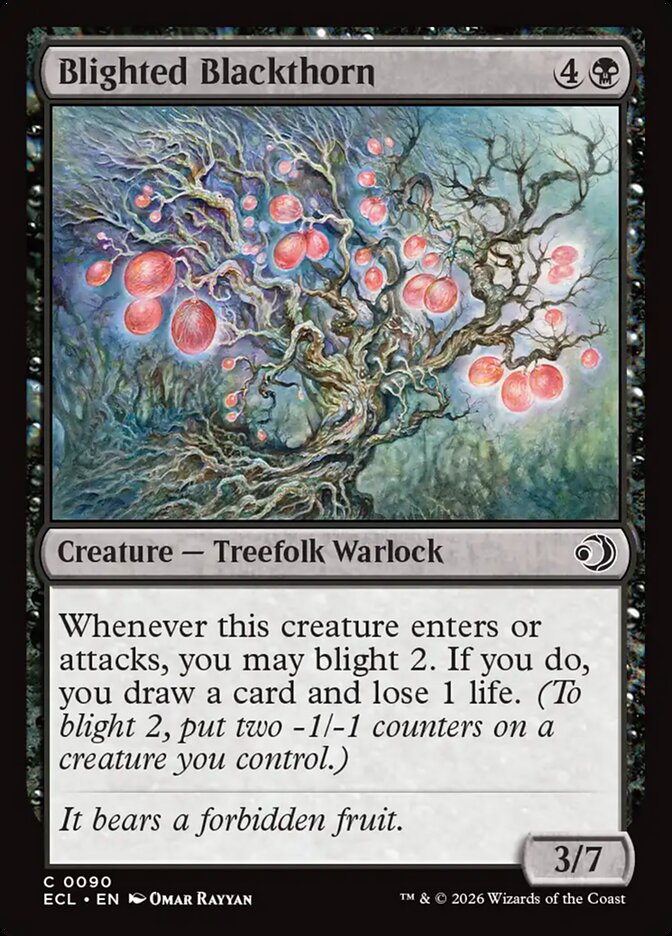 Blighted Blackthorn, Lorwyn Eclipsed Card Art
